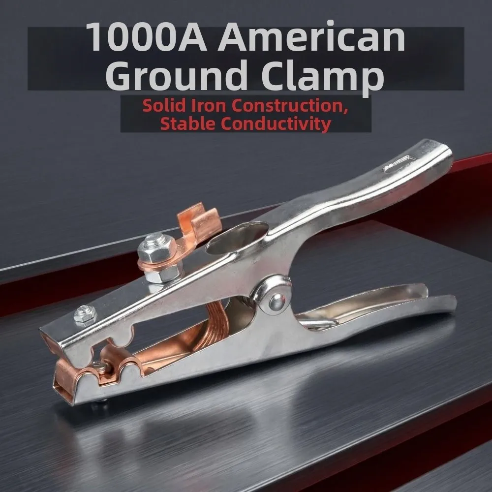 

300A 500 A 800A 1000A Welder Electrode Holder Professional Copper Ground Cable Clip Welder Accessories Silver Manual Welder