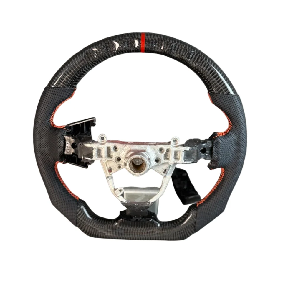 Custom Leather Forged Carbon Fiber Steering Wheel for Toyota RAV4 3rd XA30 Rongfang Vanguard 2006 2010 2012