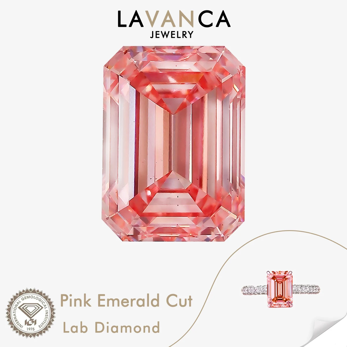 IGI Certified Pink Emerald Lab Grown Diamonds 0.5ct-3.0ct Pink Lab Created Diamonds CVD/HPHT Synthetic Stones For Jewelry Made
