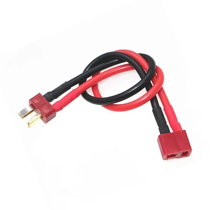 1PCS T Plug Battery Connector Extension Cable Male to Female 14AWG Silicone Wire 5~50CM