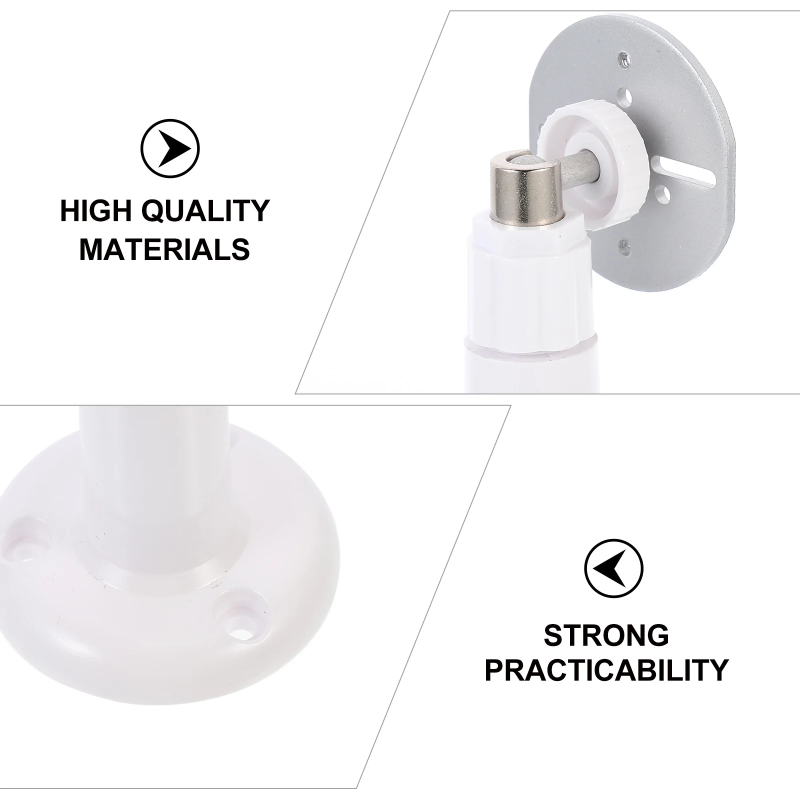 

2pcs Wall Mount Camera Bracket For Home Security Adjustable Cctv Bracket Support Wall Holder System Stand Security Camera Mount