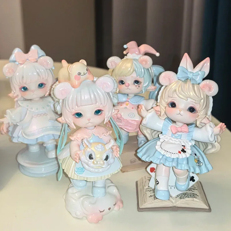 ميميا الجيل الرابع فن سلسلة الأحلام المنسية صندوق أعمى Kawaii ألعاب شخصيات الحركة لفتاة صندوق مفاجأة ديكور سطح المكتب هدية
