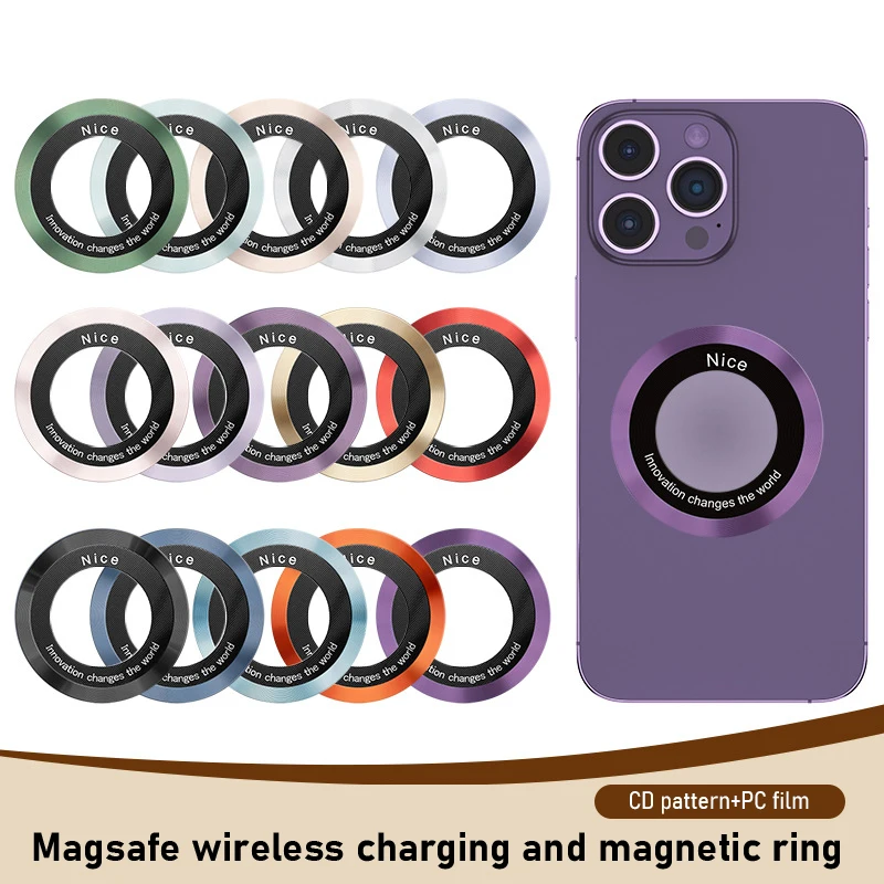 1PCS For Magsafe Magnetic Plate Ring Universal Metal Sticker Support Wireless Charger Metal Plate Sheet For Magnet Car Holder