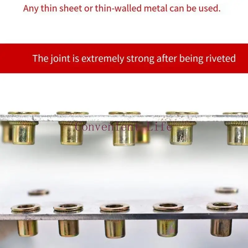 L1EE Multiple Size Hand Rivet Nut Head Ergonomic Grip For Home Repair And Metal Works