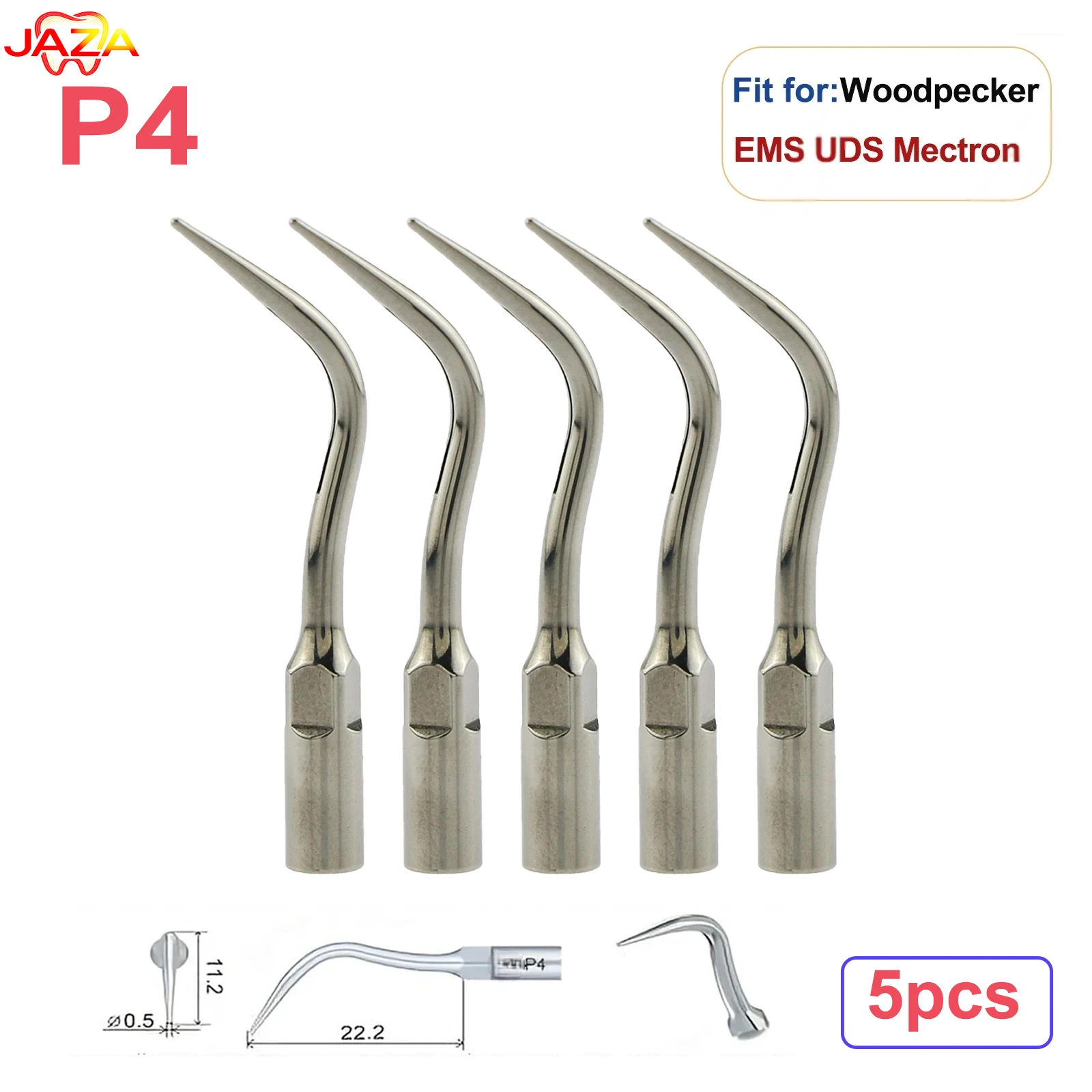 

P4 Dental Ultrasonic Scaler Tip Periodontal Root Planing Shallow Periodontal Pocket Irrigation Fit EMS Woodpecker Mectron