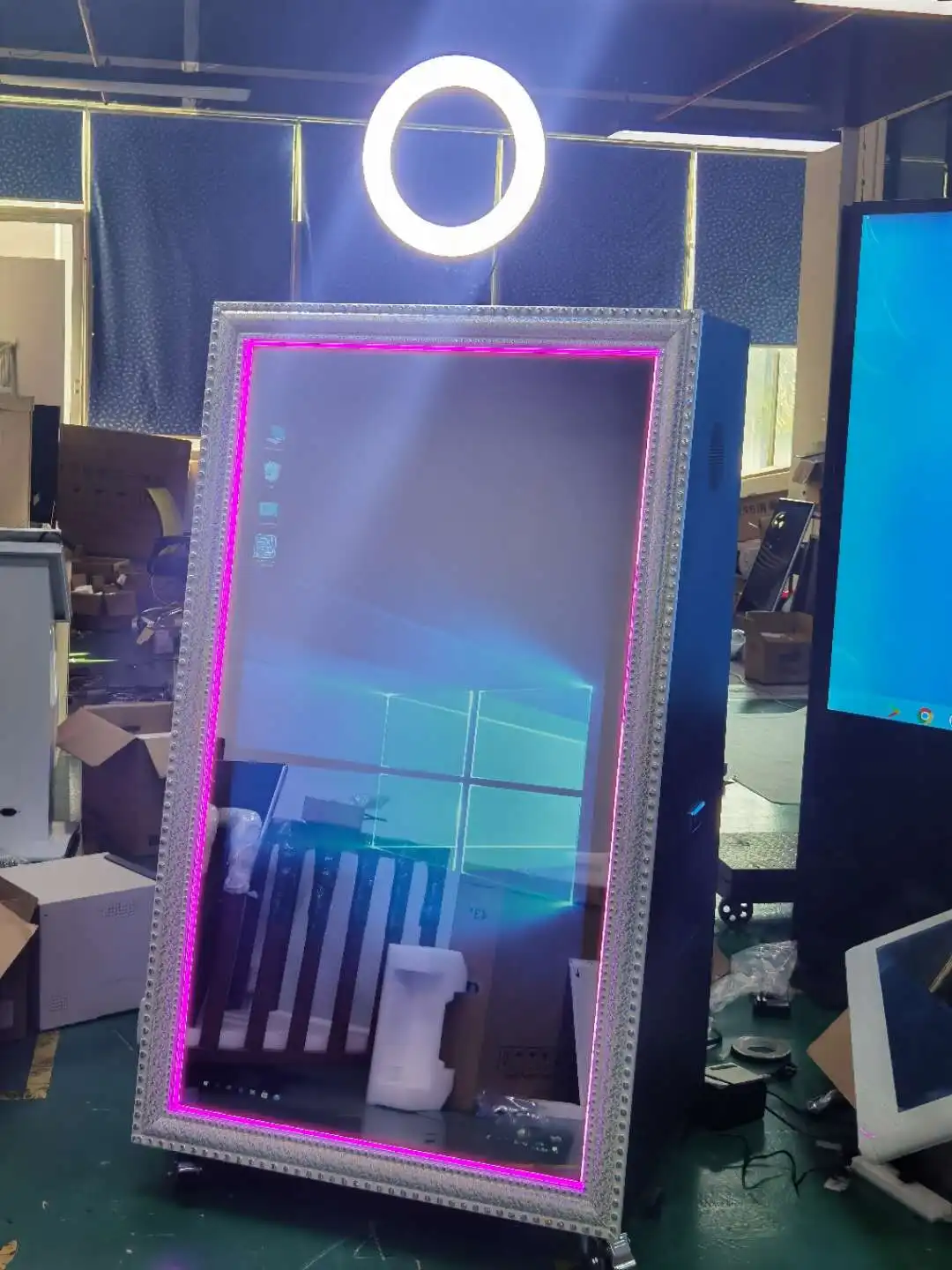 65インチ セルフィーフォトブース マジックミラー フォトブース マジックミラー