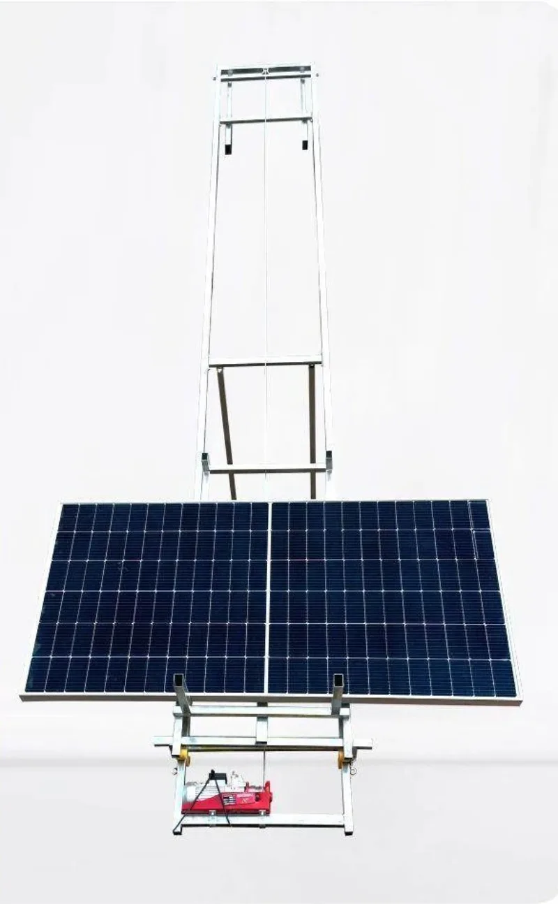 Photovoltaic Panel Lift Glass Door and Window Lift Automatic Top Turning Portable Small Ladder Transport Lifting Platform