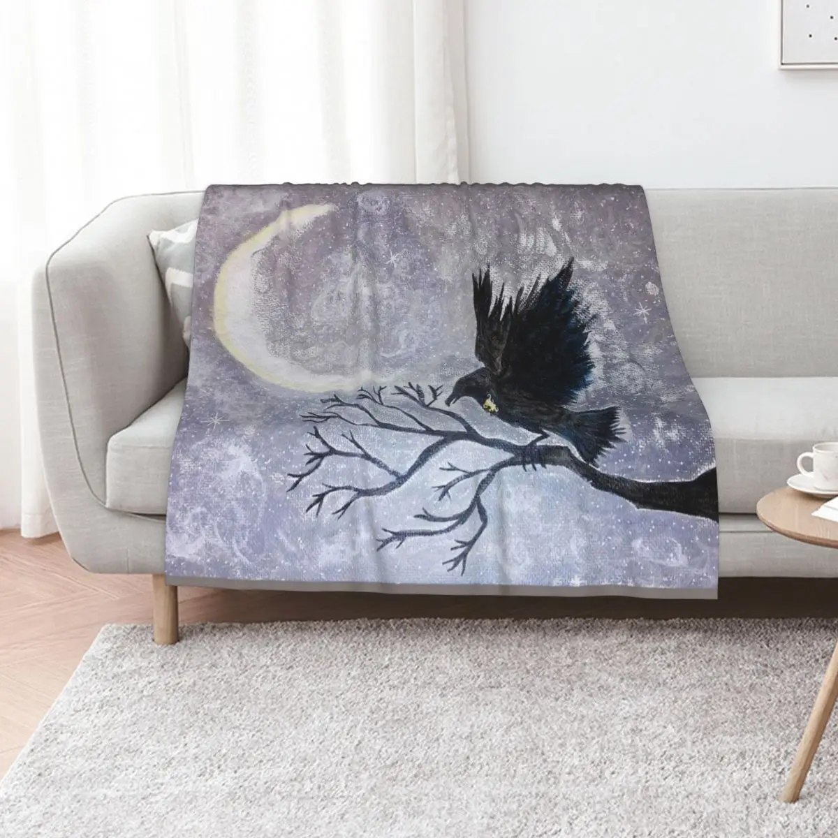 Raven Keyhole Throw Blanket valentine gift ideas Cute Luxury St Furrys Giant Sofa anime Blankets