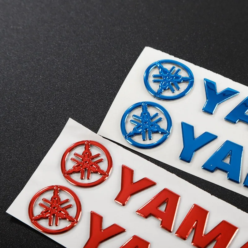 สติ๊กเกอร์มอเตอร์ไซค์ใหม่ สติ๊กเกอร์ PVC 3 มิติ สติ๊กเกอร์ติดถังน้ำมัน 3 มิติ โลโก้สีทอง กันน้ำ สำหรับตกแต่ง Yamaha R1 Mt07 R3 R25 Mt-09