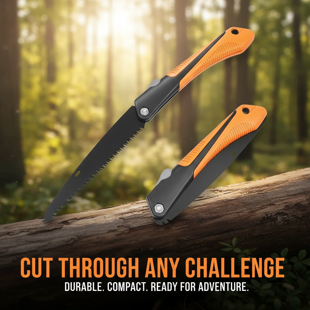 منشار يدوي شديد التحمل للتخييم الخشبي، منشار تشذيب الخشب DIY مع أدوات تشذيب الأسنان الصلبة