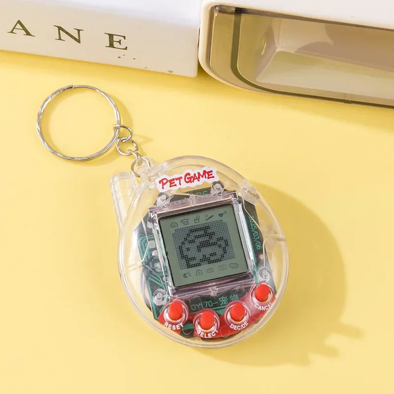 Electronic Pet Egg Toy Keychain Electronic Pet Pixel Game Boy Pendant Children's Toy Supports Multiple Languages