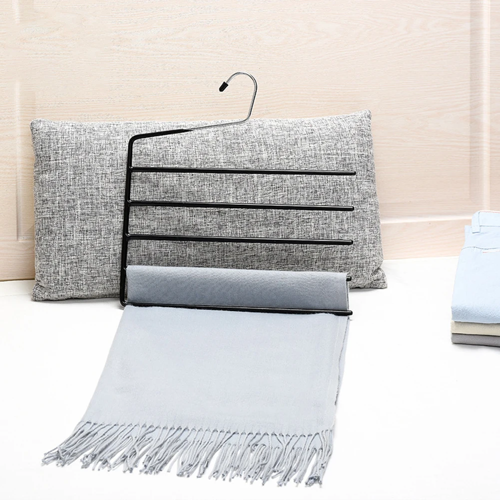 Trouser Hanging Towel Scarf Hanger Non-Marking Clothes Rack For Bedroom