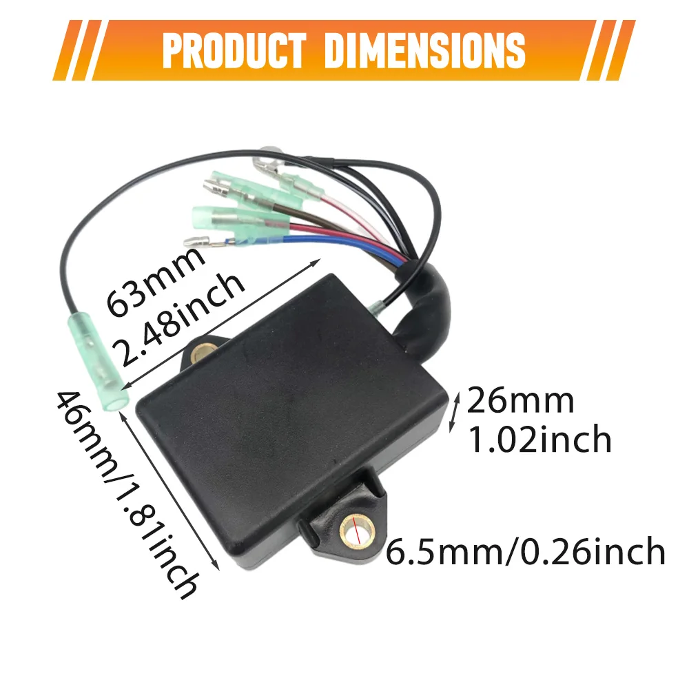 For Yamaha 9.9/15HP 2-Stroke Outboard Engine 1996-2009 Ignition CDI Module Box Replacement 63V-85540-00-00 63V-85540-00 117-6301