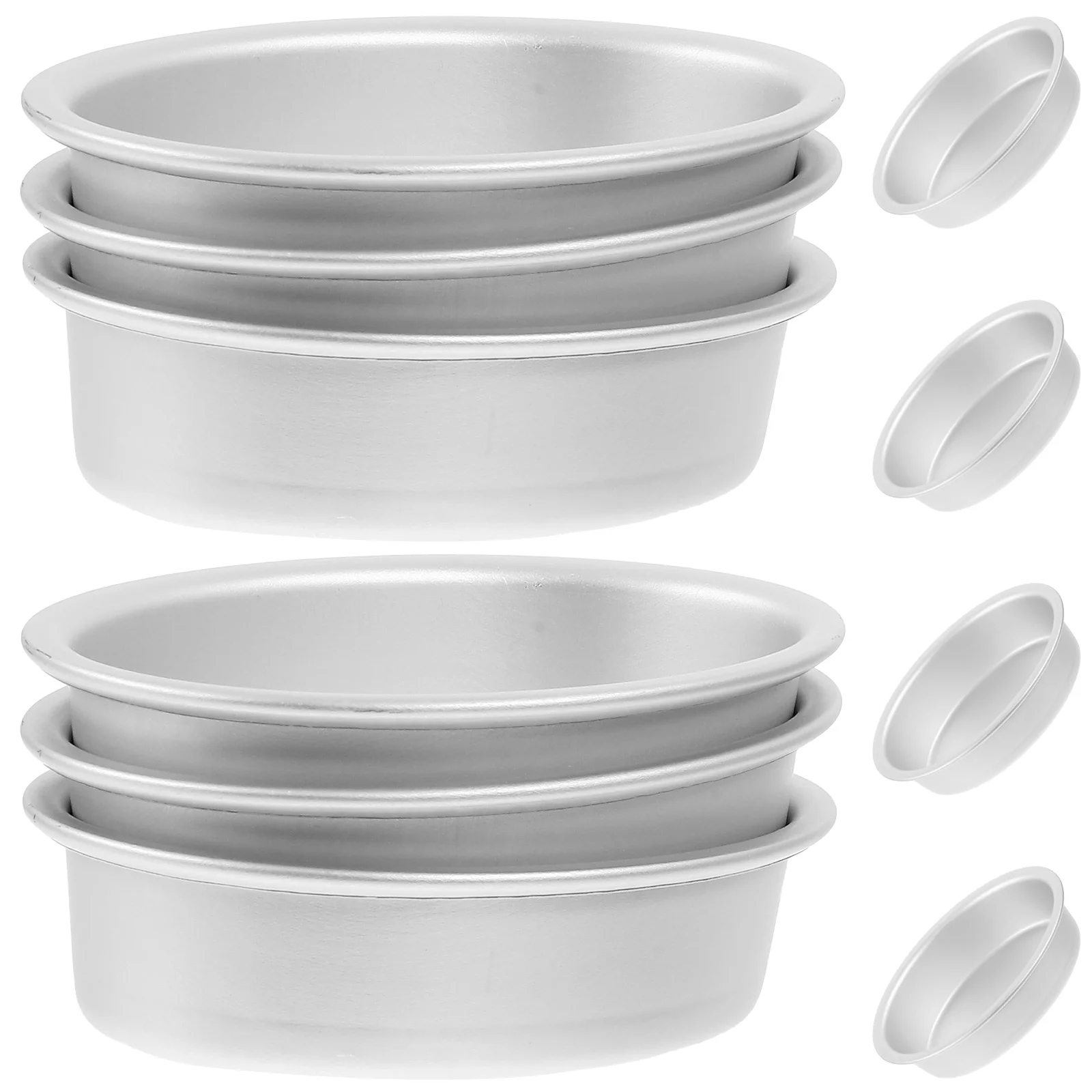 

10 Pcs Cake Mold Set Small Molder for Baking Oval Pans Molds Pudding Metal Steak