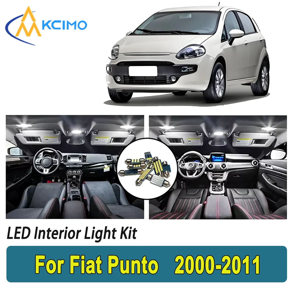 

New Light Bulb For Fiat Punto (2000-2011) Premium Bright LED Interior Dome Map Trunk Light Kit Car Led Lamps Canbus Car LED