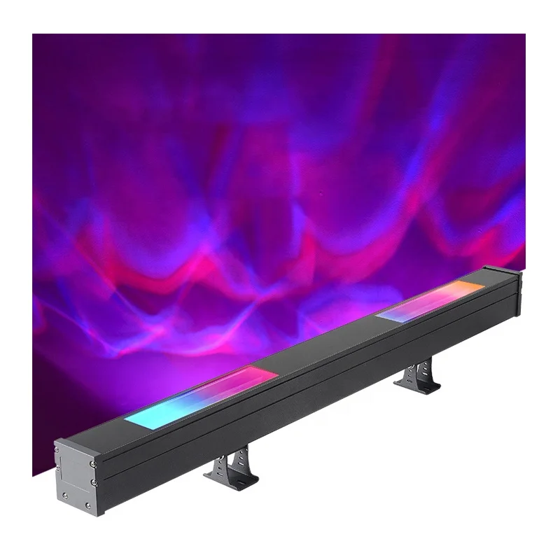 동적 물 리플 프로젝션 램프, 80W, DMX512, RGBW, 3D, 풀 컬러, IP65 방수, 야외 LED 벽 와셔, 물 패턴 램프