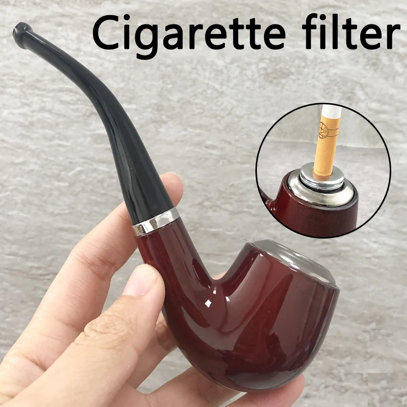 New Clip old style Tobacco Pipe Microfilter High quality Smoking Pipe Portable Recyclable Cigarette filter Smoke Gift of Health