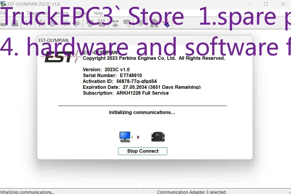 

TruckEPC3 Для Perkins Olympian EST 2023C+keygen