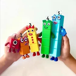 5pcs Number Block Building Block Model Number Blocks Hand-made Toys Desktop Ornaments Cartoon Decorations Friends Birthday Gifts