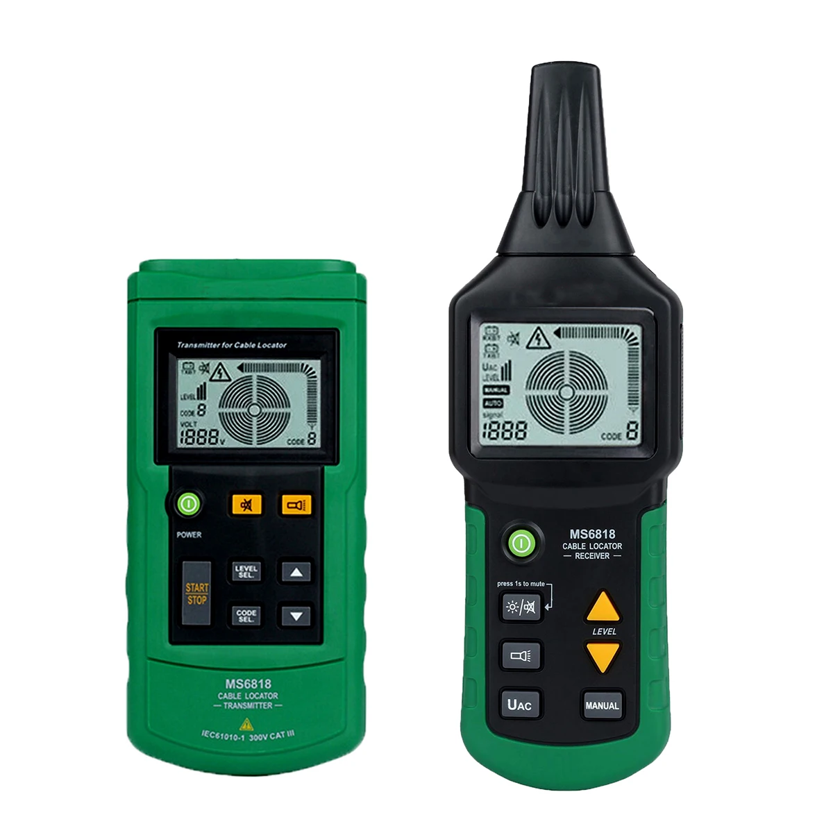 

MS6818 Professional Cable Tester 30-400V AC/DC Metal Pipe Locator Wall Underground Inspect Interruption Short Circuit Detection