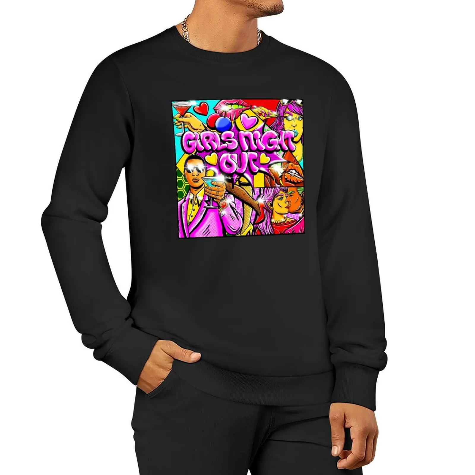 

Girls Night Out Babyface Pullover Hoodie mens clothes new sweatshirts