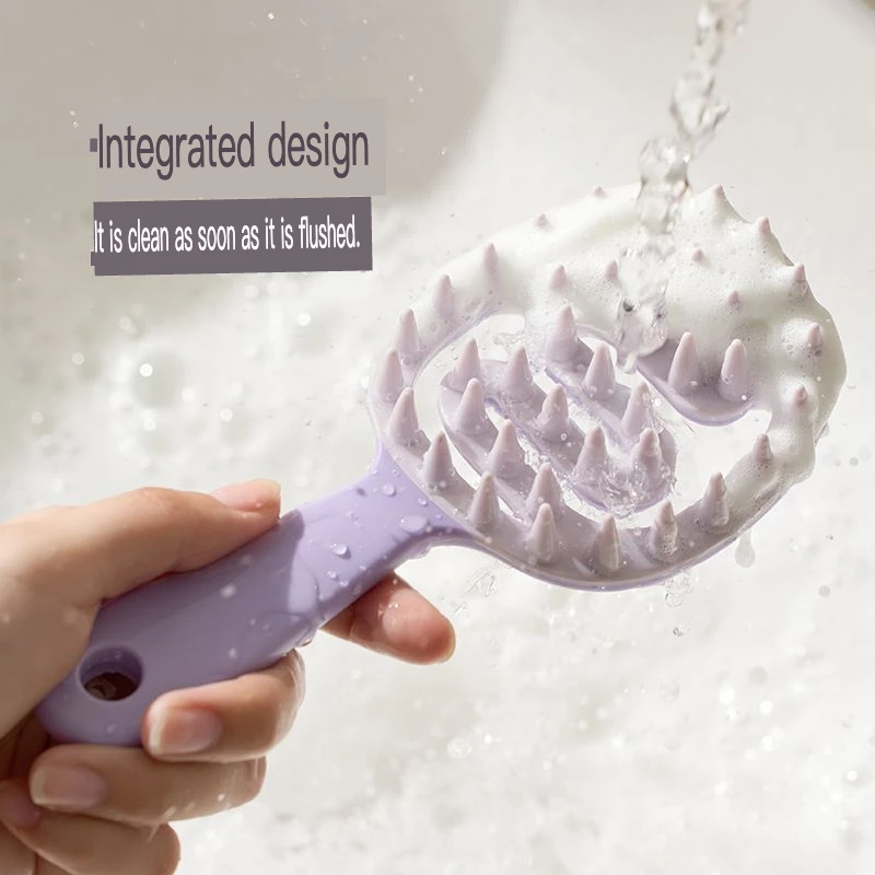 New long handle silicone shampoo comb soft massage shampoo magic anti-dandruff anti-itch shampoo massage one comb