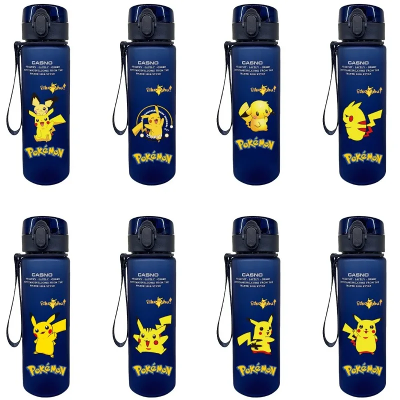 Pokemon Portable Sports Water Cup Cartoon Pikachu Large Capacity 560ml Mountaineering Plastic Water Cup Children's holiday