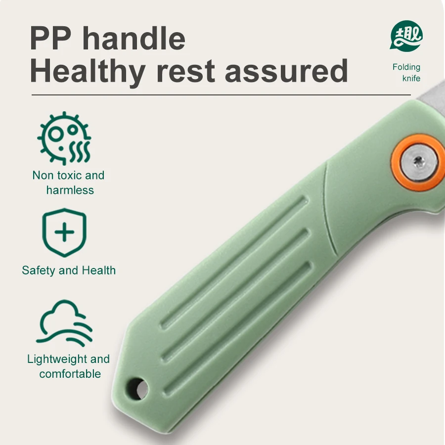 Coltello pieghevole YingQu AP51 5CR15MOV Manico in acciaio inossidabile PP Coltelli da tasca da campeggio all'aperto Utensili manuali per taglio di frutta