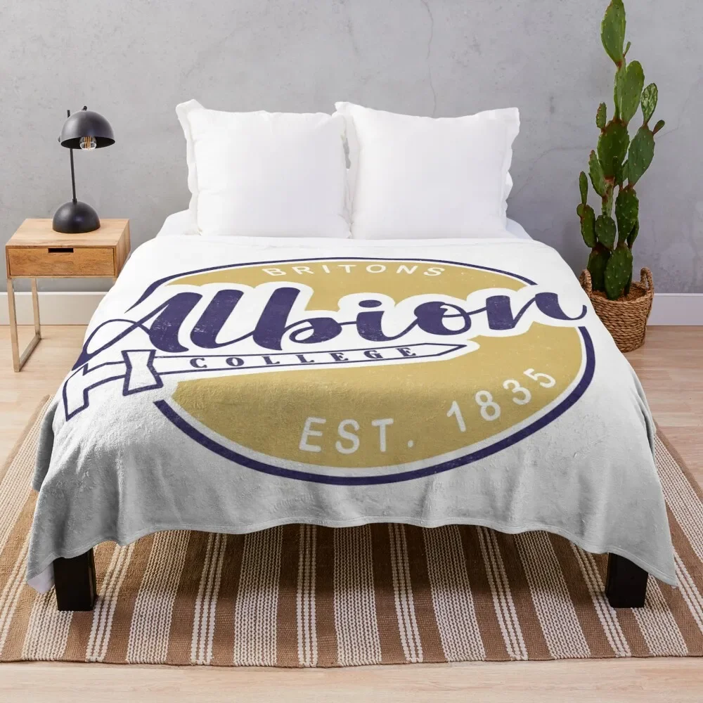 

Albion College Circle Logo Throw Blanket christmas gifts Giant Sofa Cute Bed covers Blankets