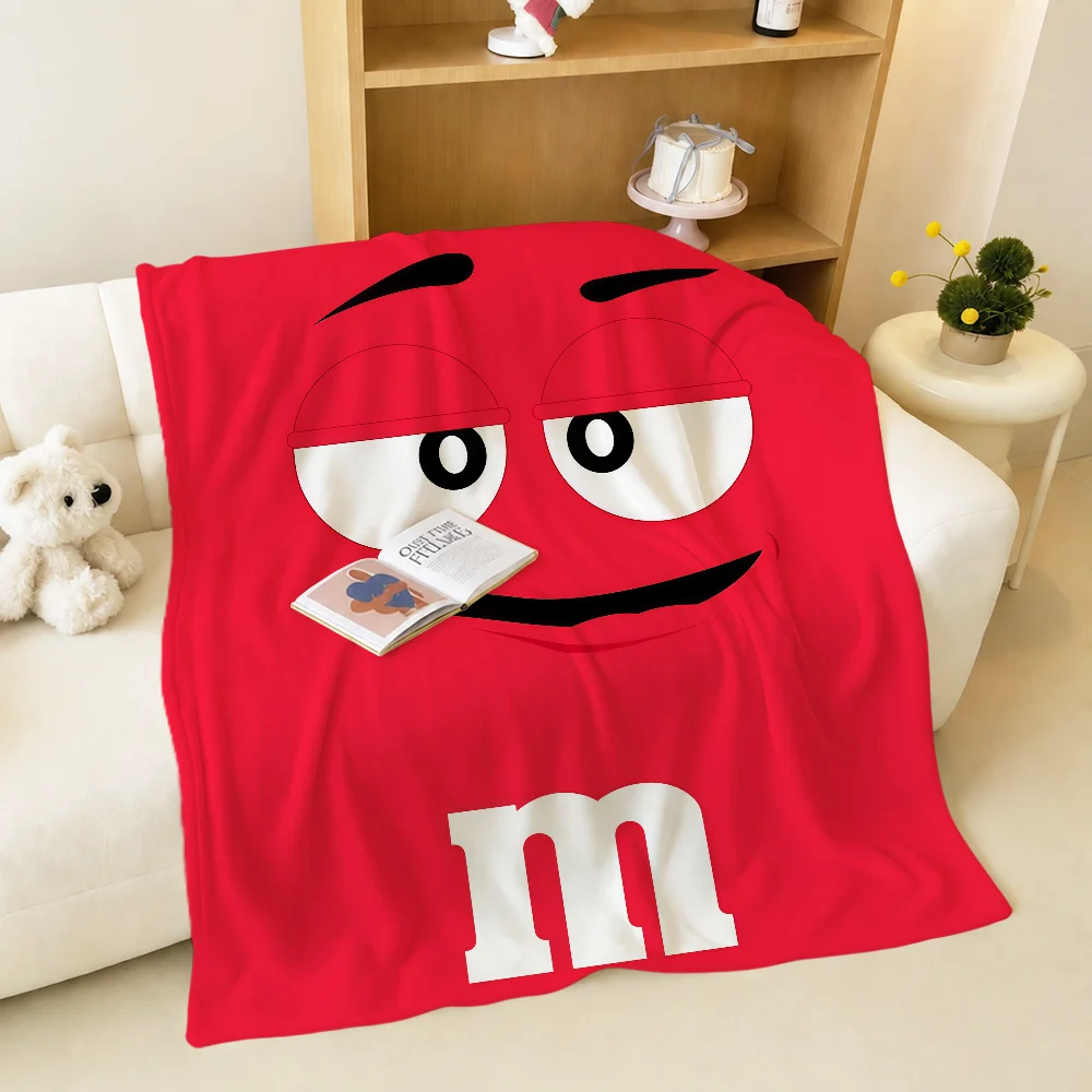 Funny Face Cartoon Candy Art Warm Soft Plush Blanket For Sofa Living Room Nap Home Bedroom M-M-MMS-s Gift Flannel Pet Hogar