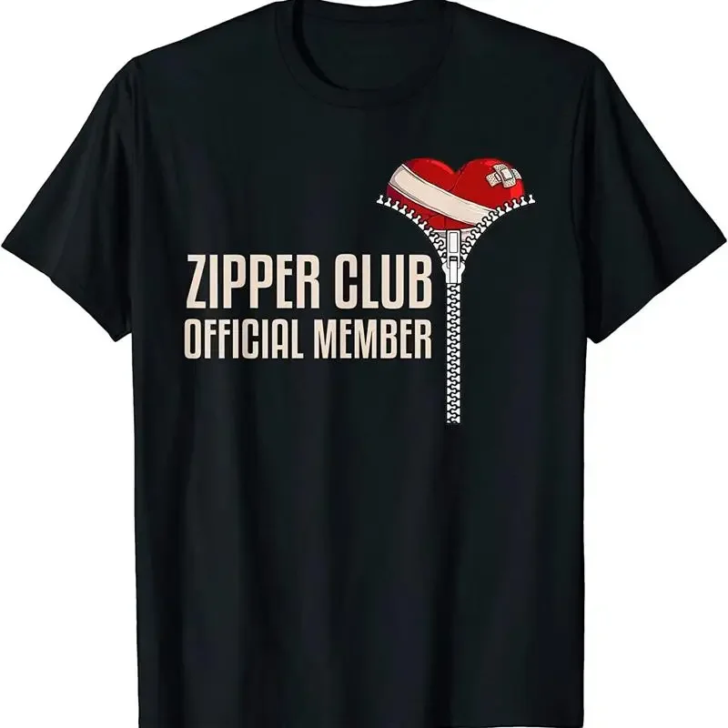 Cool Open Heart Surgery Art Men Womn Zipper Club Recovery T Shirt