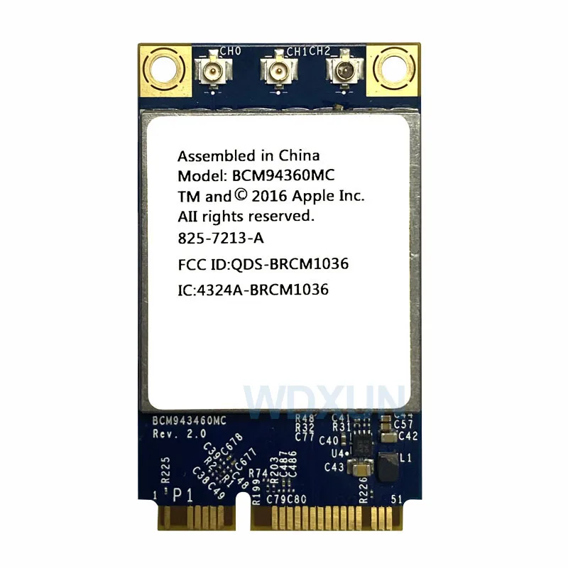 FOR Bcm94360MC 802.11AC 1300Mbps Dual Band WIFI Nirkabel Penuh Tinggi Mini Kartu Laptop BCM94360 PCI-E untuk for Hackin_mac OS view 2