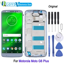 5.93-inch LCD Screen with Frame For Motorola Moto G6 Plus Phone LCD Display and Digitizer Full Assembly Repair Replacement Part