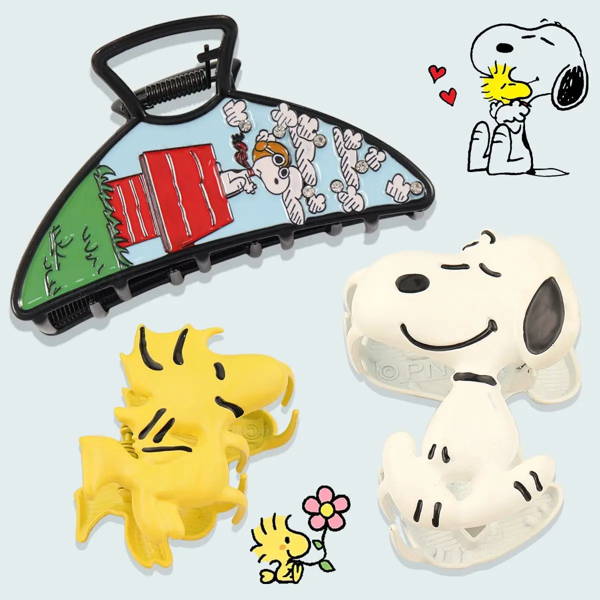 

Новые милые аксессуары для волос Snoopy, заколка для волос в виде щенка, новый большой зажим в виде акулы, металлический головной убор, аксессуары для макияжа, игрушки, подарки