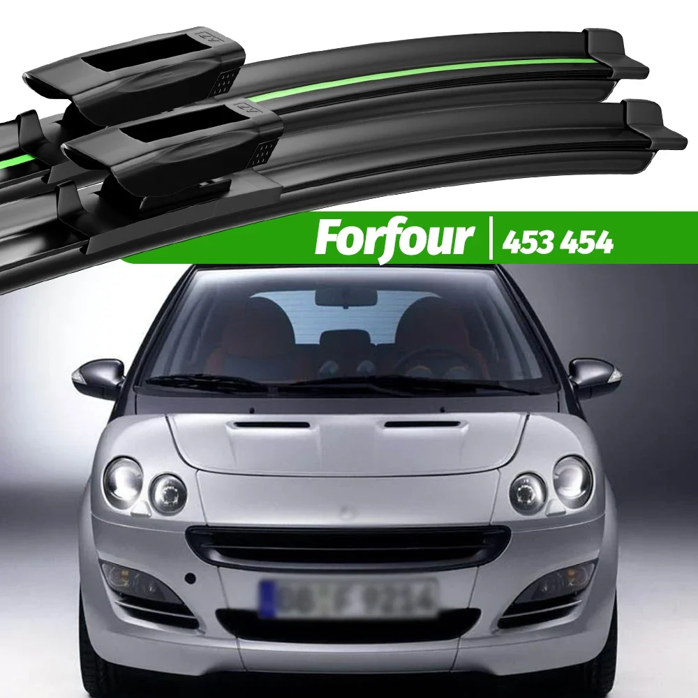 

For Smart Forfour 453 454 2004-2006 2014-2017 2pcs Front Windshield Wiper Blades 2005 2006 2014 Windscreen Window Accessories