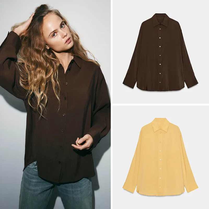 

Весенняя новинка: женская повседневная блузка с длинным рукавом, воротником-стойкой, свободного кроя, модная, в этническом стиле, для молодых девушек