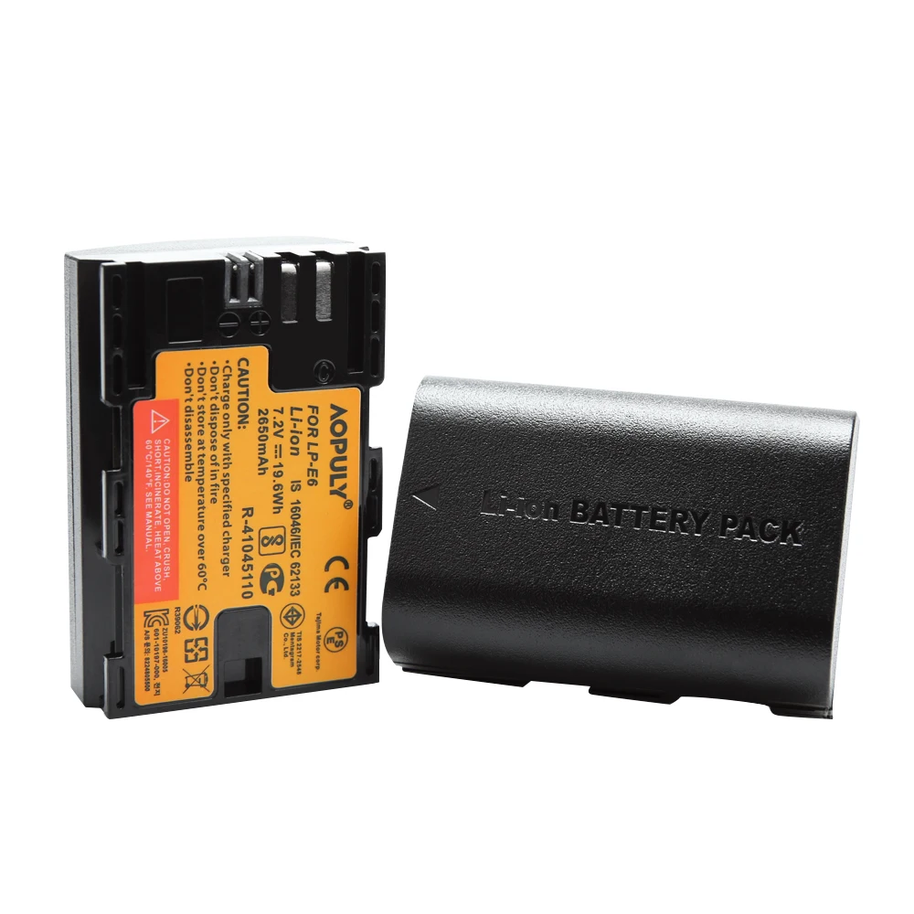 2Pcs LP-E6 2650Mah …