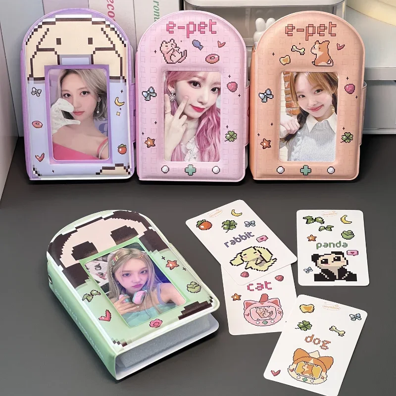 New Arrival Cartoon Animal Series Photocard Album for 3 Inch Card  Pixel Style Pet Photocard Decorations Fashion Kpop Album 2024