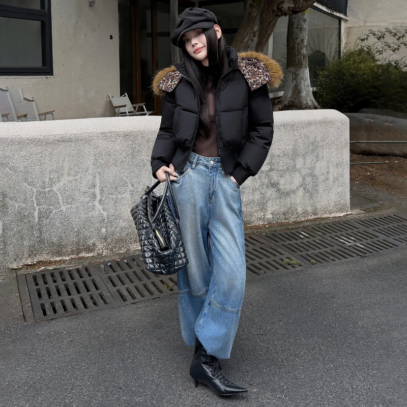 جاكيت قصير بطبعة الفهد وياقة ف - مراجعة Queen Street Fashion وسعره