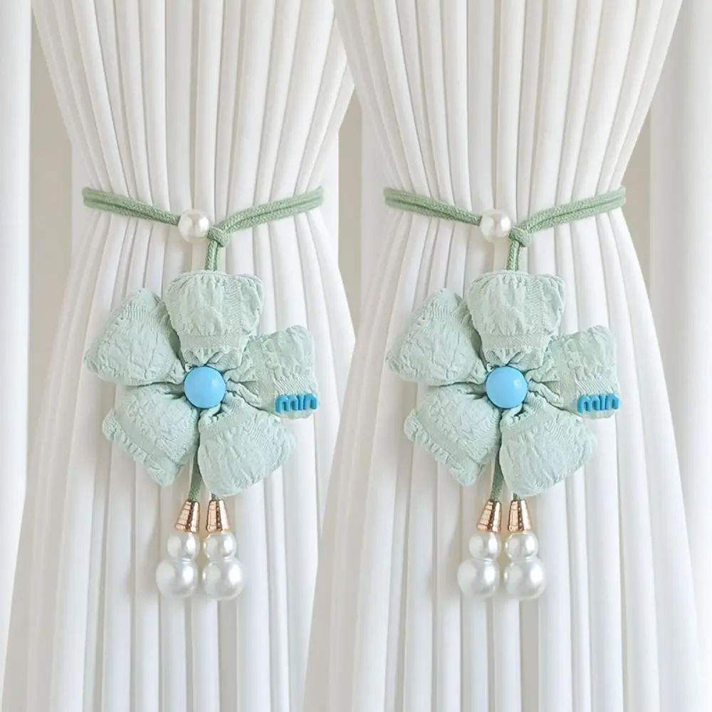 Fashion Adjustable Flower Shape Curtain Tieback Elastic Band Cartoon Curtain Rope Curtain Buckle Room Home Decor