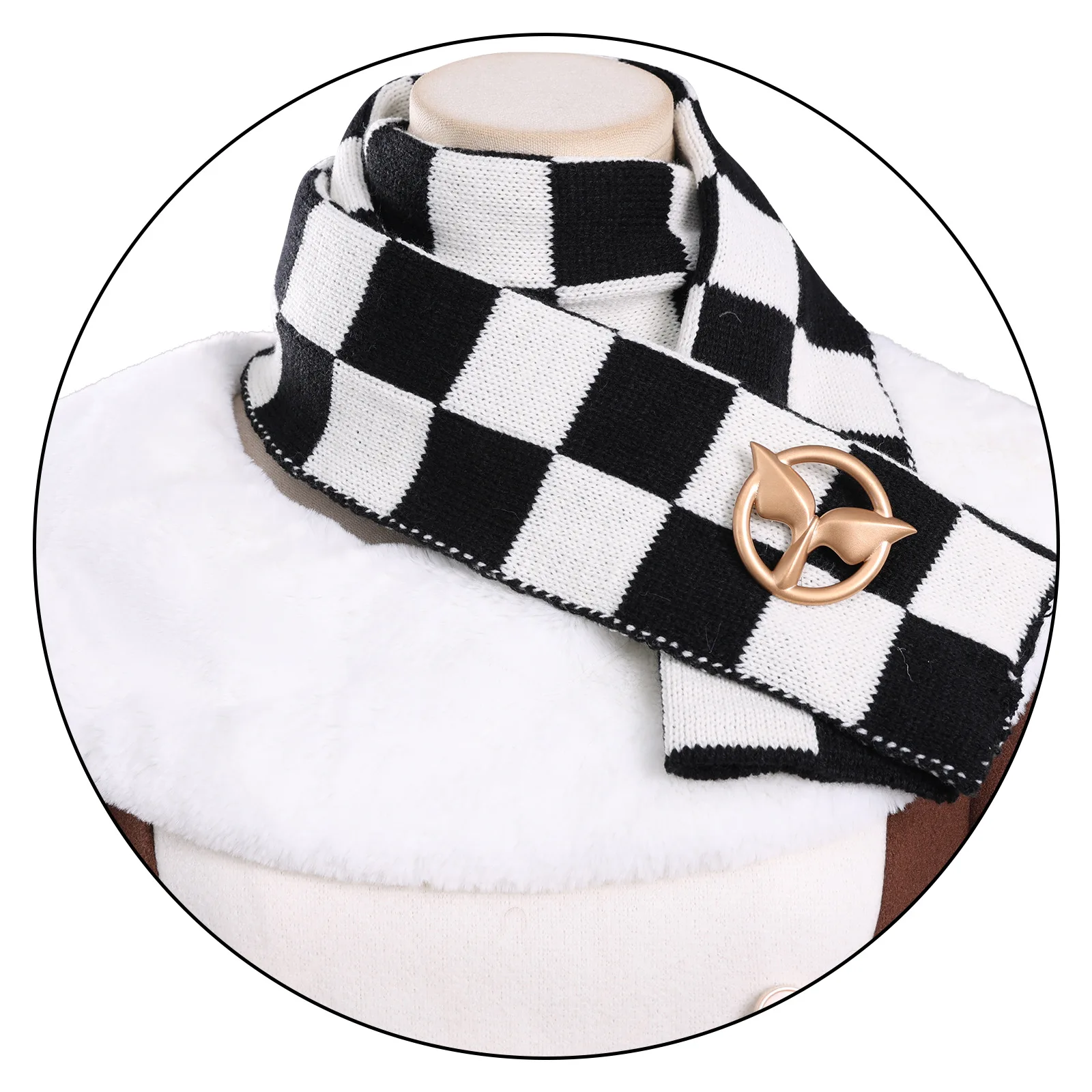 Anime Game Reverse:1999 Sonetto Cosplay Costume St. Pavlov Foundation Winter Coat Scarf Hat Wig Woman Cute Christmas Suit - view 5