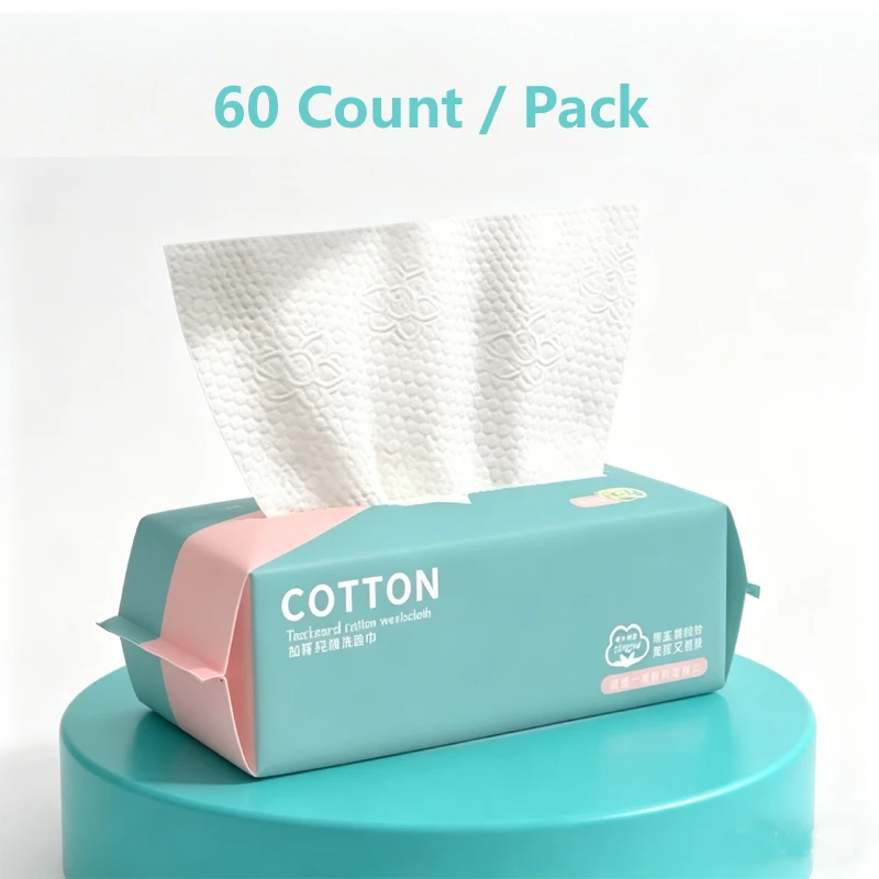 Disposable Face Towels 100 Count, Ultra Soft & Thicker Washcloths,Multi-Purpose Cleansing Towelettes for Face Wipes, Skincare