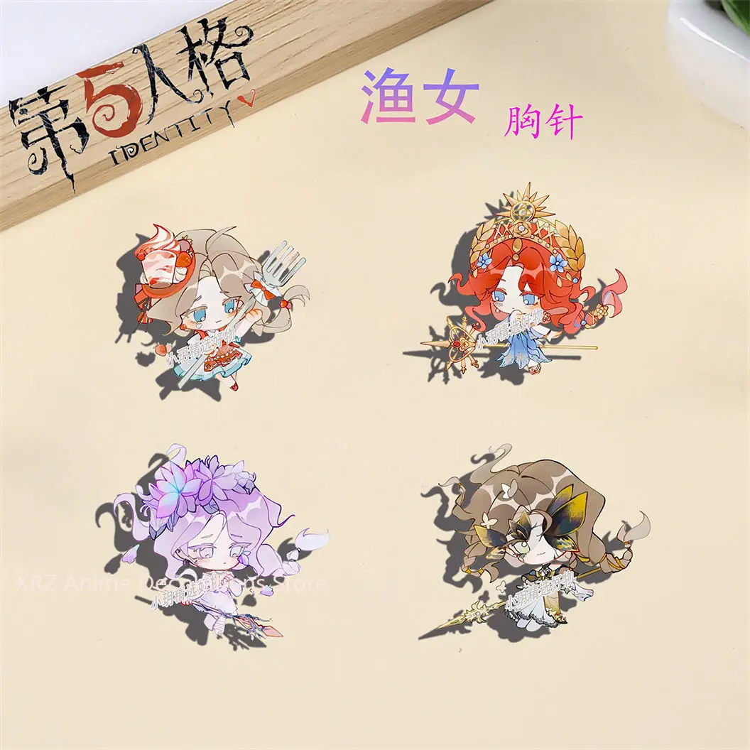 4 個新アイデンティティ V グレースバッジアニメかわいいブローチラペルピン DIY バックパック帽子服アクセサリーグッズギフト
