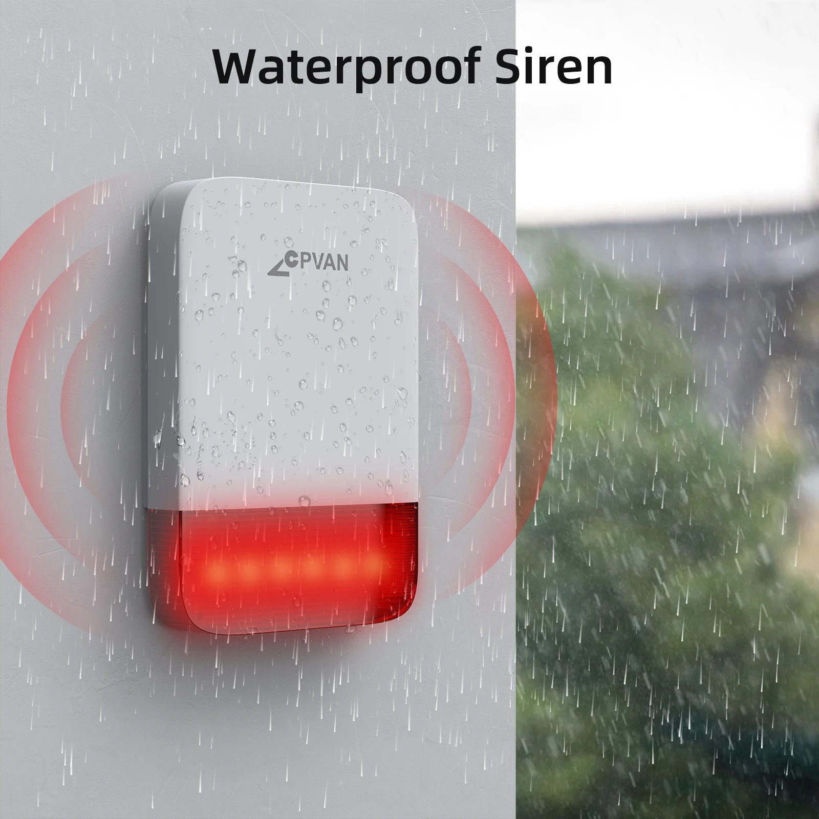 CPVAN لاسلكي واي فاي تويا إنذار المنزل صفارة الإنذار عالية ديسيبل مقاوم للماء المدمج في بطارية 5000mAh إنذار حماية أمن الوطن الاتحاد الأوروبي plu