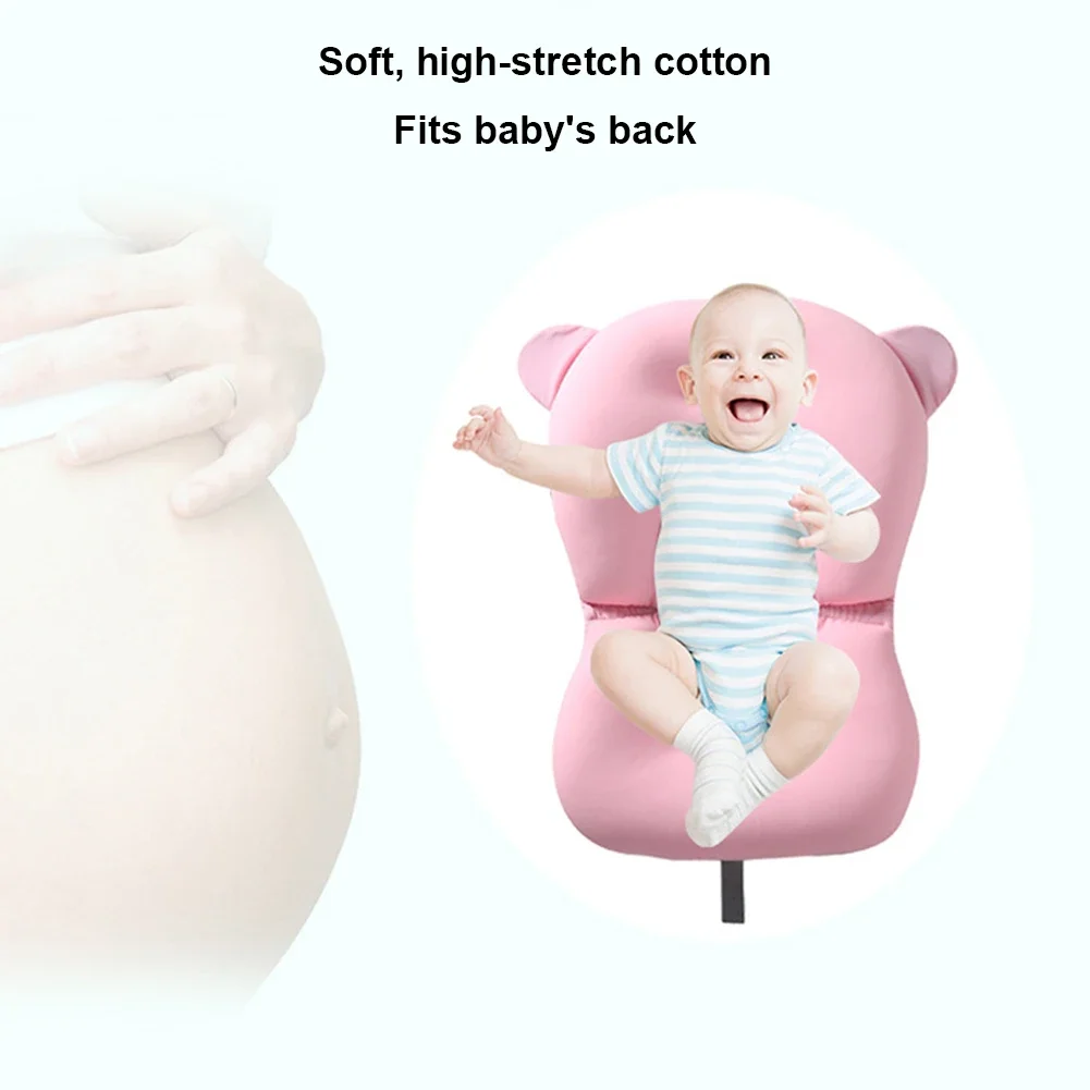 Newborn Baby Bath Cushion Seat Soft Floating Newborn Shower Bath Mat Portable Provides Comfort and Support for Baby 0-12 Months