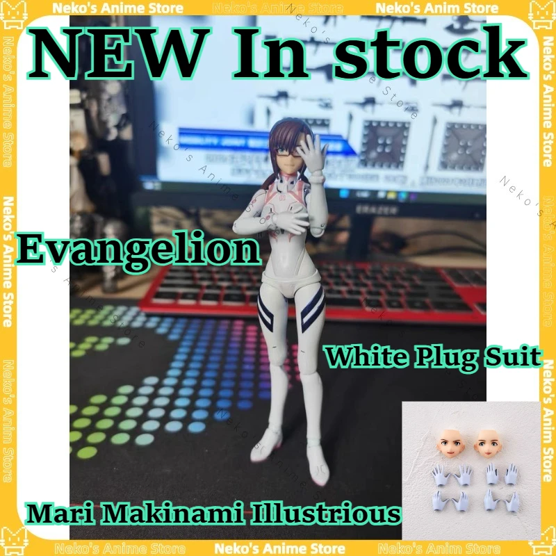 

【In Stock】Kaiyodo Revoltech Evangelion Mari Makinami Illustrious White Plug Suit Ver. Action Figure Desktop Doll Collectibles