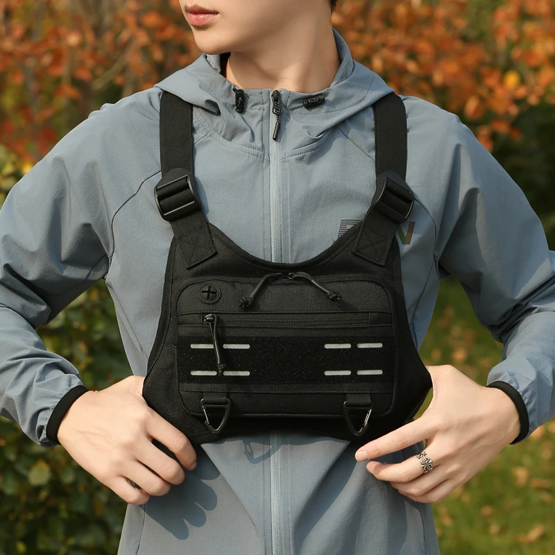 

Нагрудная сумка для кемпинга, тактический рюкзак для мужчин, спортивный жилет, сумка для бега, уличная походная, альпинистская, велосипедная, дорожная, MOLLE, поясная сумка на слинге