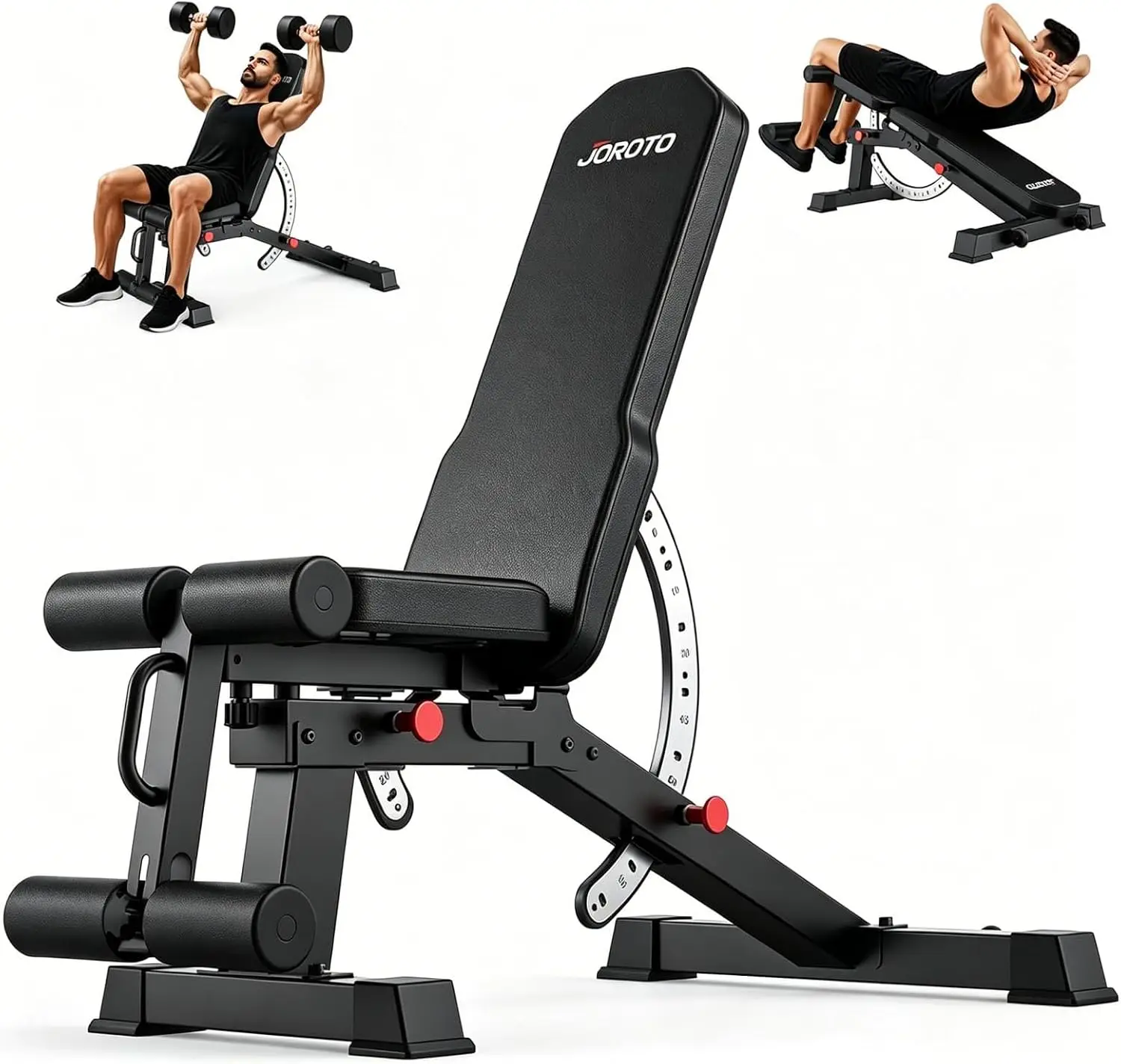 Adjustable Weight Bench 1300LBS, Incline Decline Flat Multi-Position Home Gym Workout Bench