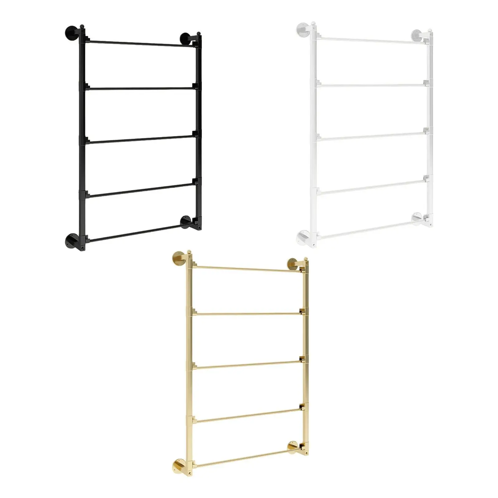 Ribbon Organizer Wall Mount Metal Towel Rack for Flower Shop Wrapping Paper