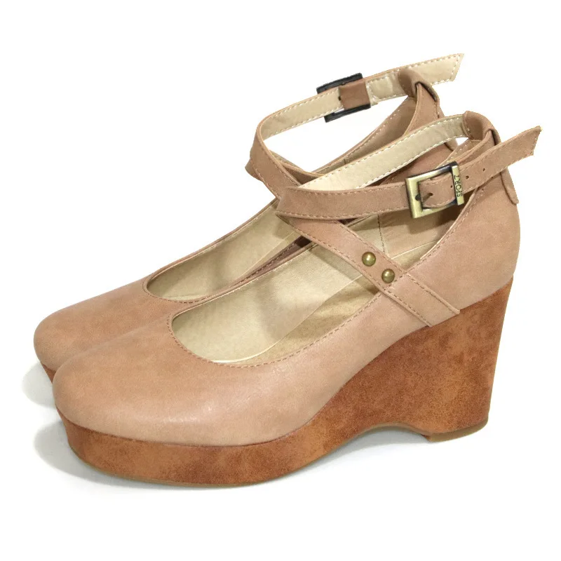 Damen Vintage Plateau Blockabsatz Pumps Retro Runde Zehenpartie Geschlossene Zehenpartie High Heels Alltagssandalen Lässige Modeschuhe 2026 – Detail 9